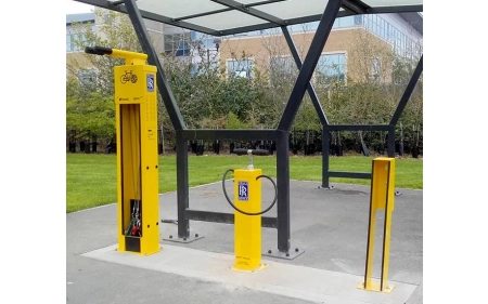 Publiczna pompka rowerowa PO-1.1.06 stal nierdzewna AISI 304 szlifowana