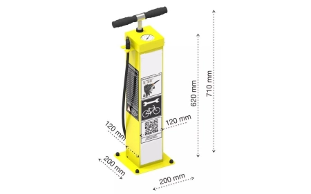 Publiczna pompka rowerowa PO-1.1.06 stal nierdzewna AISI 304 szlifowana