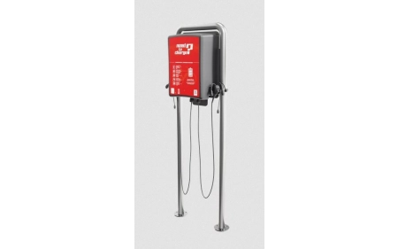 Stacja/modul SMŁR-58.040 LiON BOX z 2 kablami posiadającymi po 4 różne wtyczki z systemem ładowania 36V (4A), 1 x gniazdo Schuko 230V, opcja stojaka