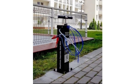 Stacja naprawy rowerów SNR-1.1.06 stal ocynkowana galwanicznie malowana proszkowo RAL