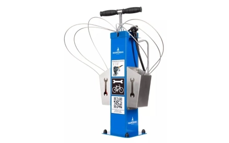 Stacja naprawy rowerów SNR-1.1.06U stal ocynkowana galwanicznie malowana proszkowo lub termoplastycznie RAL