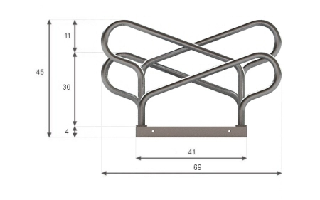 Wymiary SR-10.505DW widok z boku.