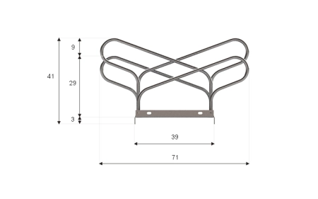 Wymiary SR-12.303DW widok z boku.