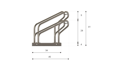 Wymiary SR-3.909UL widok z boku.