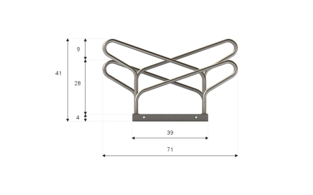 Wymiary SR-4.909DW widok z boku.