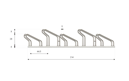 Wymiary SR-5.909UL widok z przodu.